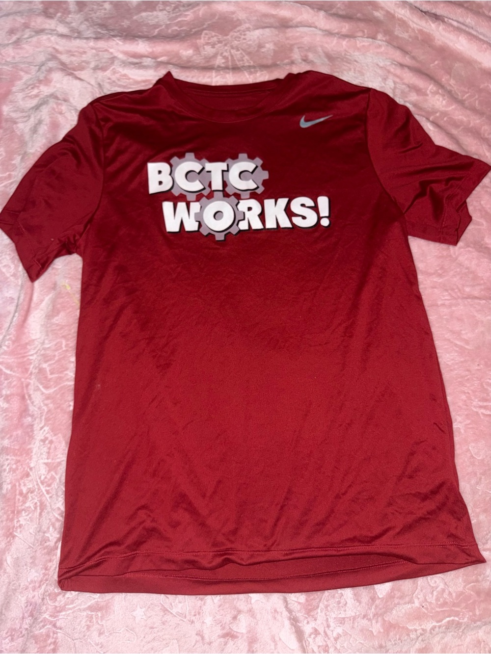 Nike Red Short-Sleeve BCTC WORKS! Performance Tee